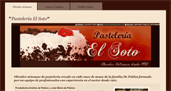 Desktop Screenshot of pasteleriaelsoto.com